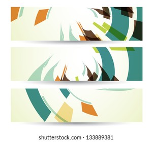 Abstract banner for your design, colorful digital Illustration.
