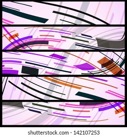 Abstract banner for your design, colorful digital Illustration.