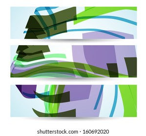 Abstract banner for your design, colorful digital Illustration.