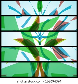 Abstract banner for your design, colorful digital Illustration.