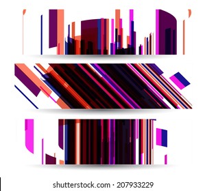 Abstract banner for your design, colorful digital Illustration.