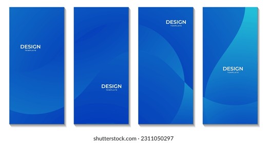 abstract banners blue wave gradient background