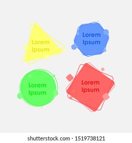 Abstract banners colorful template design set. Use for banner design, artwork, headline, color topic. Illustration vector