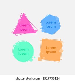 Abstract banners colorful template design set. Use for banner design, artwork, headline, color topic. Illustration vector