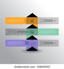 Abstract banners design template. Can be used as numbered banners, steps, tutorial, workflow diagrams. Illustration, Vector eps10.