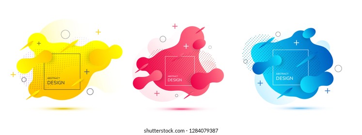 Anuncios Abstractas con Formas líquidas que fluyen. Diseño 3d Color Fluid para logo, flyers o presentación. Fondo de Vector Abstractas. 