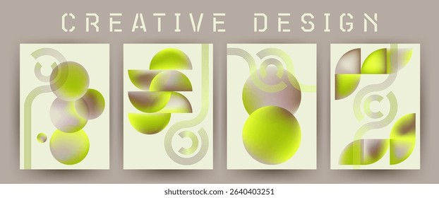 Abstract banners modern vector geometry. Smooth vector lines create dynamic motion. Multipurpose layout for designers. Suitable for creative magazine layouts.