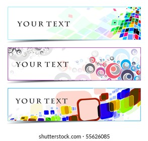 Abstract banners on colorful themes, multi-colored, vector illustration.