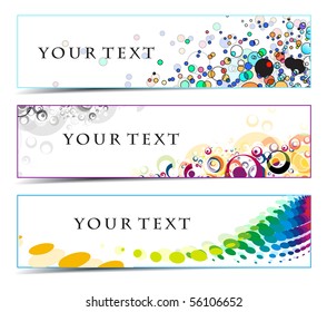 Abstract banners on colorful themes, multi-colored, vector illustration.