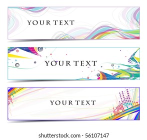 Abstract banners on colorful themes, multi-colored, vector illustration.