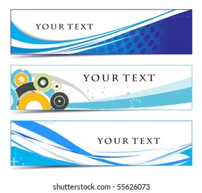 Abstract banners on different themes, multi-colored, vector illustration.