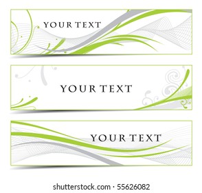 Abstract banners on different themes, multi-colored, vector illustration.