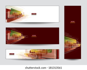Abstract Banners. Set.