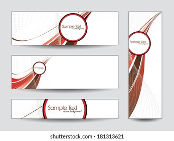 Abstract Banners. Set.