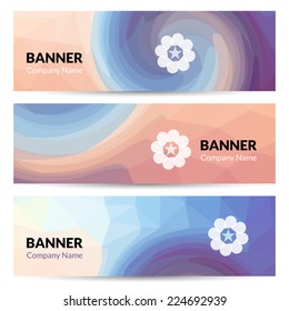 Abstract banners set