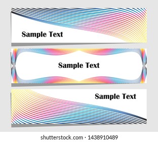 Abstract banners set. Fluid lines and shapes. Eps10 vector illustration