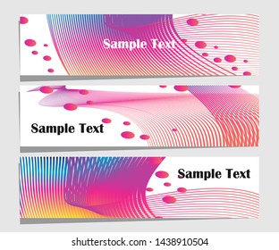 Abstract banners set. Fluid lines and shapes. Eps10 vector illustration