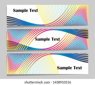 Abstract banners set. Fluid lines and shapes. Eps10 vector illustration