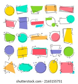 Abstract banners set. Geometric design elements for sale or discounts. Premium quality labels. Vector illustration
