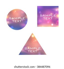 Abstract banners set isolated on white - vector illustration.