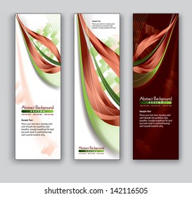 Abstract Banners. Set of Three Vector Backgrounds..