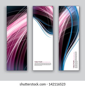 Abstract Banners. Set of Three Vector Backgrounds..