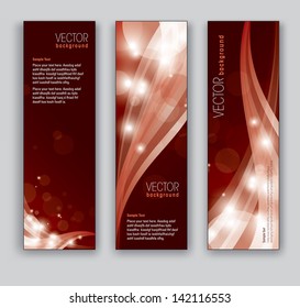 Abstract Banners. Set of Three Vector Backgrounds..