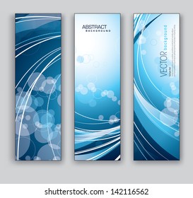Abstract Banners. Set of Three Vector Backgrounds..