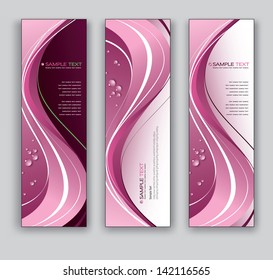 Abstract Banners. Set of Three Vector Backgrounds..