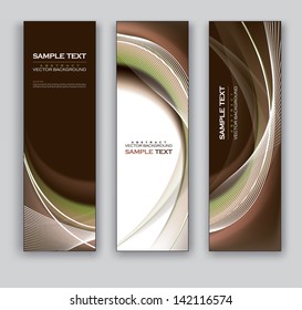 Abstract Banners. Set of Three Vector Backgrounds..
