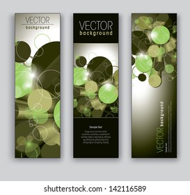 Abstract Banners. Set of Three Vector Backgrounds..