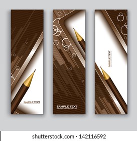 Abstract Banners. Set of Three Vector Backgrounds..