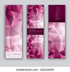 Abstract Banners. Set of Three Vector Backgrounds..