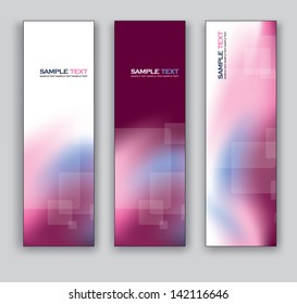 Abstract Banners. Set of Three Vector Backgrounds..