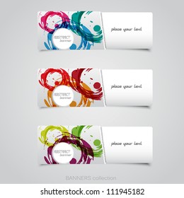 Abstract banners set. Vector