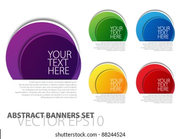 Abstract banners set vector