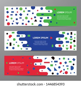 Abstrakter Bannersatz. Vektorbild