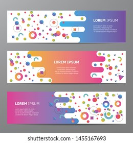 Abstract Banners Set. Vector Template.