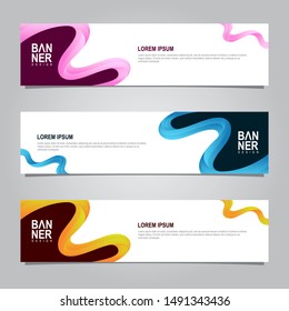 Abstract banners template. Modern banner design vector for web. Collection of banner background