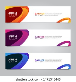 Abstract banners template. Modern banner design vector for web. Collection of website banner/landing page background