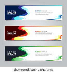 Abstract banners template. Modern banner design vector for web. Collection of banner background