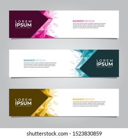 Abstract banners template. Modern banner design vector for web. Collection of website banner, landing page, sale background