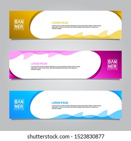 Abstract banners template. Modern banner design vector for web. Collection of website banner, landing page, sale background