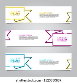 Abstract banners template. Modern banner design vector for web. Collection of website banner, landing page, sale background
