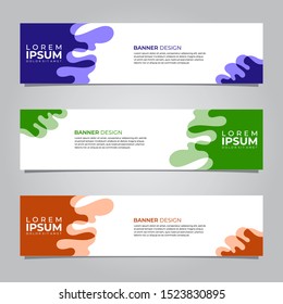 Abstract banners template. Modern banner design vector for web. Collection of website banner, landing page, sale background
