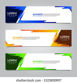 Abstract banners template. Modern banner design vector for web. Collection of website banner, landing page, sale background