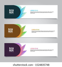 Abstract banners template. Modern banner design vector for web. Collection of website banner/landing page background