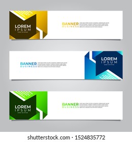 Abstract banners template. Modern banner design vector for web. Collection of website banner/landing page background