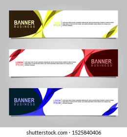 Abstract banners template. Modern banner design vector for web. Collection of website banner, landing page, sale background