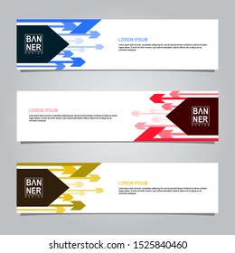 Abstract banners template. Modern banner design vector for web. Collection of website banner, landing page, sale background
